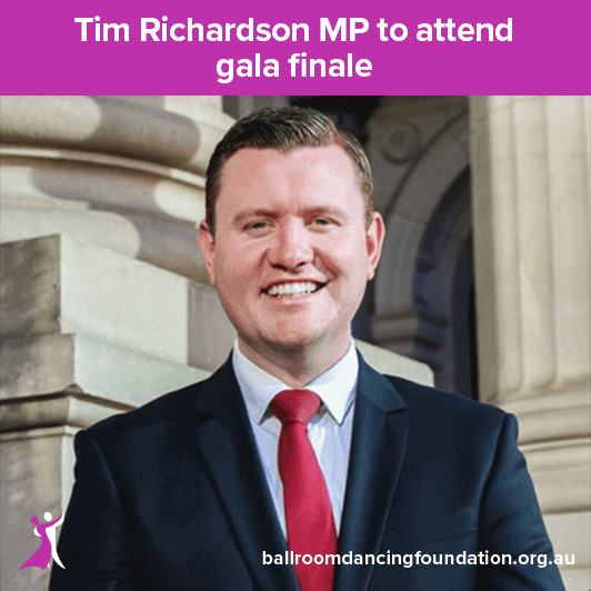 Parliamentary Secretary for Schools Tim Richardson to attend student ballroom dancing gala